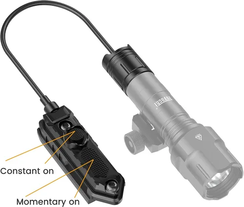 Vista 2 de Feyachi PS-30 - Interruptor de presión para serie FL compatible con Mlok y sistema de riel Picatinny Compatible with M Lock and Picatinny Rail