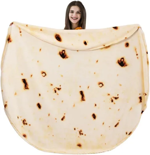 Vista 23 de Vessia Manta gigante de galletas, manta de comida divertida realista para adultos y niños, manta de galletas de chocolate suave de 300 GSM
