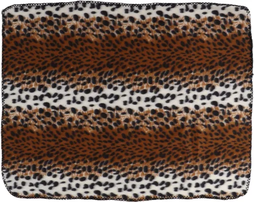 Vista 7 de Manta de forro polar para mascotas, aísla eficazmente la perrera cálida y cómoda para camping, viajes, hotel, playa (estampado de leopardo, S)