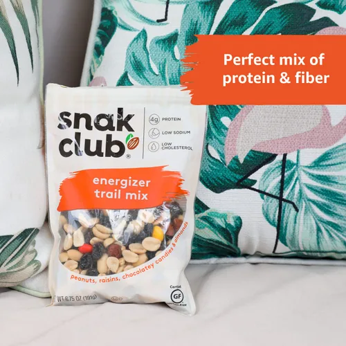 Vista 5 de Snak Club Energizer Trail Mix, sin gluten, 1 libra (paquete de 6)