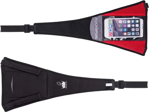 Vista 6 de Rock BROS - Protector de sudor para bicicleta, para entrenamiento de bicicleta, con bolsa de teléfono, compatible con iPhone Xs 11 Pro Max Sunsamg