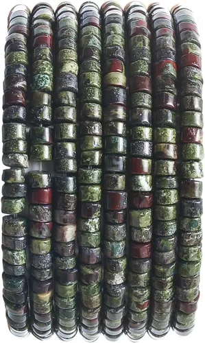 Vista 36 de Abalorios Espaciadores de Jade Natural Africano 4x2mm 38cm/str Redondos Planos Semipreciosos para Hacer Pulseras y Collares Jade africano