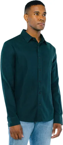 Vista 2 de American Apparel Camisa clásica de franela de manga larga para hombre, Bosque