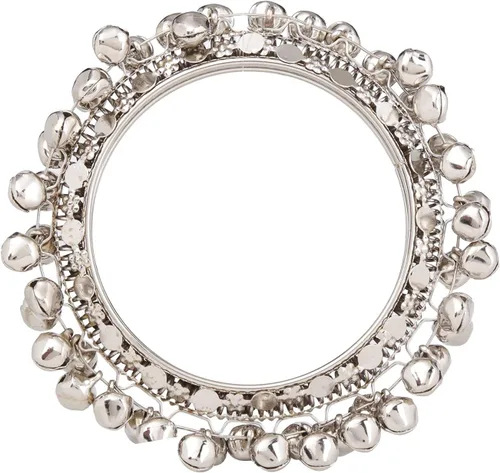 Vista 7 de Efulgenz Boho Vintage Antiguo Tribal Indio Oxidizado Bell Charm Pulsera Pulsera Conjunto Joyería para Mujer