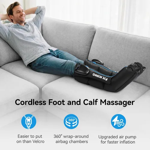 Vista 3 de FIT KING - Masajeador de piernas de compresión de aire, sistema