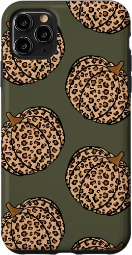 Vista 13 de Leopard Pumpkin Fall Autumn Olive Green Case for iPhone 17