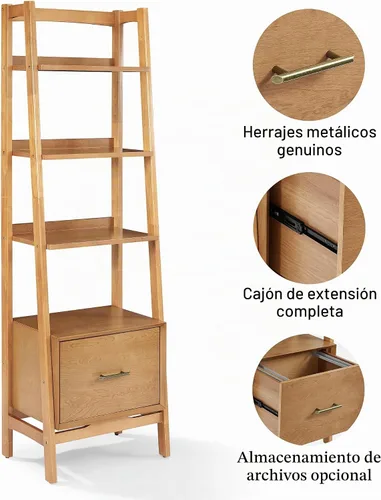 Vista 7 de Crosley Furniture Landon - Estantería pequeña Acorn