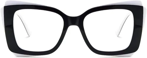 Vista 8 de VOOGLAM Gafas rectangulares de gran tamaño con bloqueo de luz azul para mujer, anti fatiga ocular UV Cheyenne