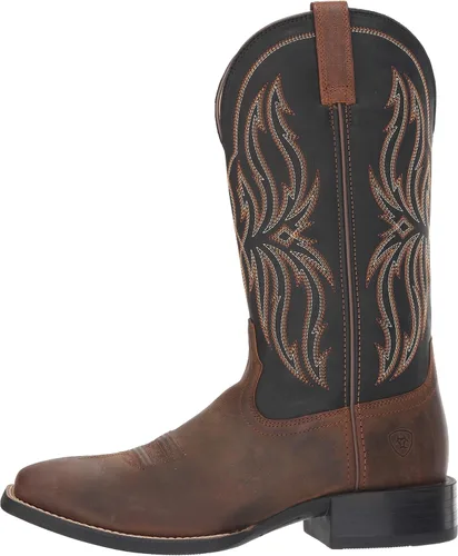Vista 8 de Ariat Sport Rustler Western Boots - Botas vaqueras de cuero para hombre, Marrón desteñido