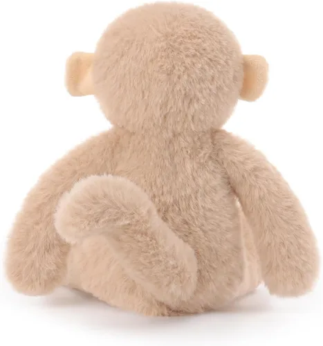 Vista 5 de Apricot Lamb Mono de peluche marrón claro para niños, juguetes de peluche suaves y lindos para bebés, niñas y niños, 7 pulgadas
