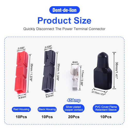 Vista 2 de 45A Conecte Rápido Baterías Conector De Batería Conectores De Alimentación Modular Desconexión Rápida 10 Pares, AWG10-12
