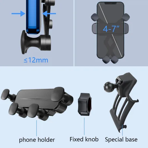 Vista 6 de Soporte para teléfono de coche para BMW X5 2014-2018, X6 2015-2019 SUV sDrive35i xDrive35i 40e 35d F15 F16 Accesorios de automóvil Decoración