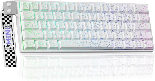 Vista 14 de Aula MINI60 HE Teclado inalámbrico para juegos 60%, teclado magnético de disparo rápido efecto Hall, sondeo de 8000 Hz, triple modo Negro