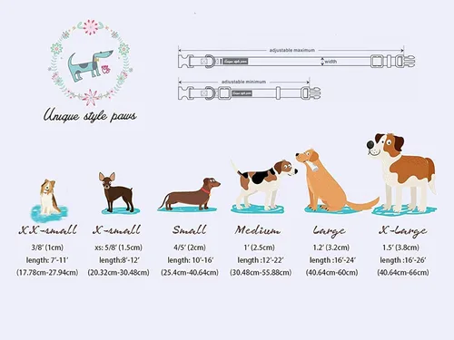 Vista 6 de Unique style paws Collar de perro de algodón con lazo, collar para cachorro con cuadrícula negra y azul para perros pequeños, medianos y grandes