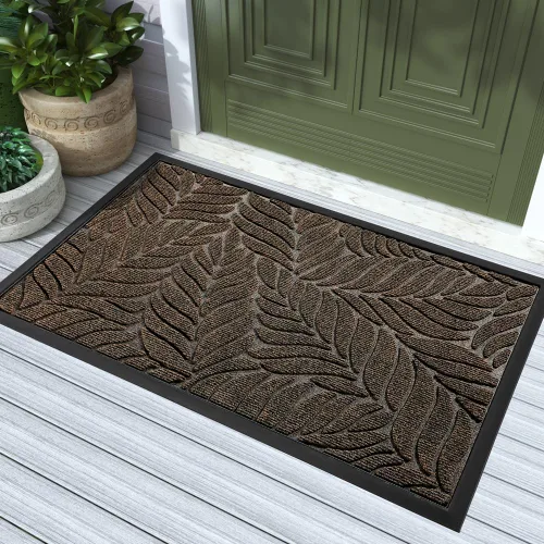 Vista 32 de Yimobra Tapete para puerta delantera para interiores y exteriores, 29.5 x 17 pulgadas, impermeable, para todas las estaciones, para entrada