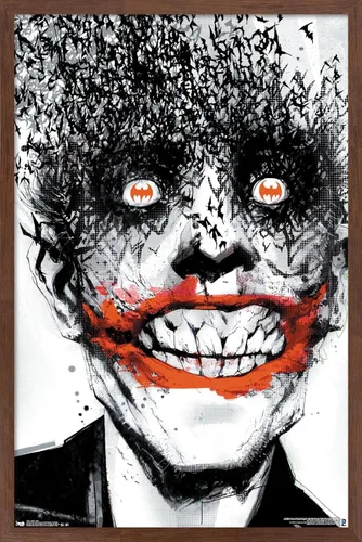 Vista 16 de Trends International DC Comics - Póster de pared de The Joker - Murciélagos, 14.725 x 22.375 pulgadas, versión enmarcada de madera de granero