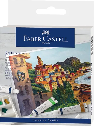 Vista 3 de Faber-Castell Juego de pintura al óleo: 12 tubos de pintura al óleo líquida (0.7 fl oz), suministros de pintura al óleo para principiantes