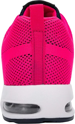 Vista 3 de FENLERN - Zapatos con punta de acero para mujer, tenis de seguridad ligeros con amortiguación de aire, zapatos de trabajo resistentes, fáciles