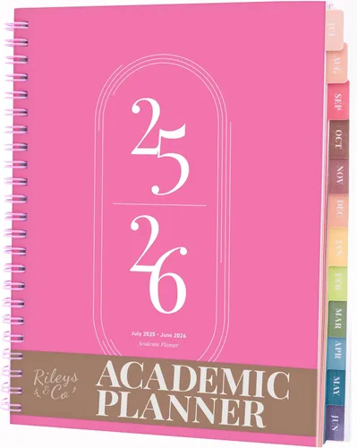 Vista 11 de Rileys - Agenda académica 2026-2027, agenda diaria, semanal y mensual, julio de 2026 a junio de 2027, páginas de notas para estudiantes
