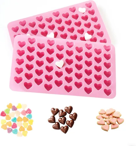 Vista 8 de 2 Pack Mold Mini Chocolate Mold, Non-Stick Food Reusable, for Jelly, Ice cube, Candy, Chocolate,candle, Soap Making Supplies (Brown)