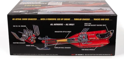 Vista 3 de Skill 2 Model Kit Rupp Super SNO-Sport Snowmobile Dragster (El Primero del Mundo) Modelo a escala 1/20 por MPC