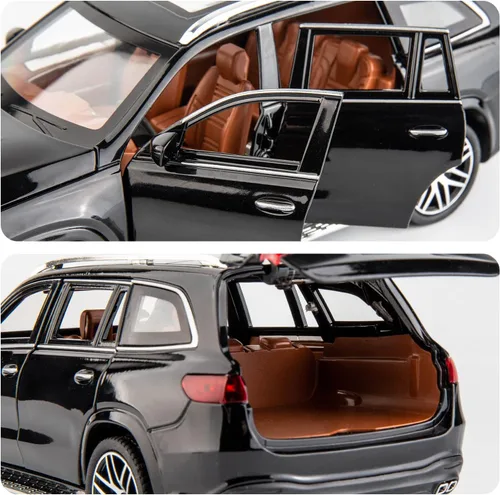 Vista 5 de WAKAKAC Modelo de automóvil fundido a presión GLS63 AMG 1/24 aleación coleccionable de juguete con luz y sonido, vehículo de juguete para adultos