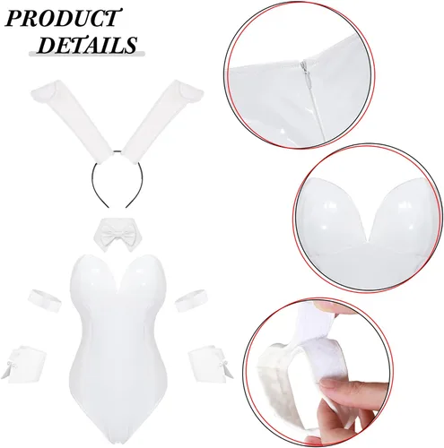 Vista 7 de Valentine Women Bunny Costume Bunny Bodysuit Cosplay Anime Role Costume