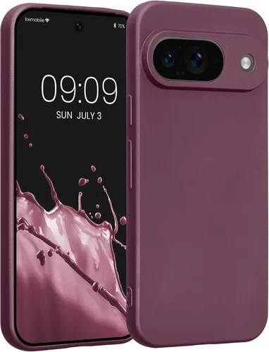 Vista 133 de kwmobile Funda compatible con Google Pixel 9 - Funda protectora delgada de TPU para teléfono - Acabado mate suave - Piedra antigua
