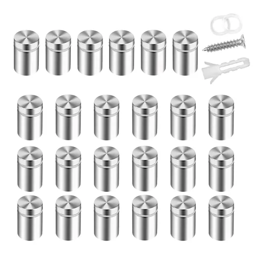Vista 11 de Tornillos de separación, separadores de letreros, tornillos de separación para acrílico, soporte publicitario de metal, accesorios de montaje