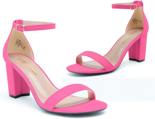 Vista 2 de DREAM PAIRS - Sandalias de tacón grueso y bajo para mujer