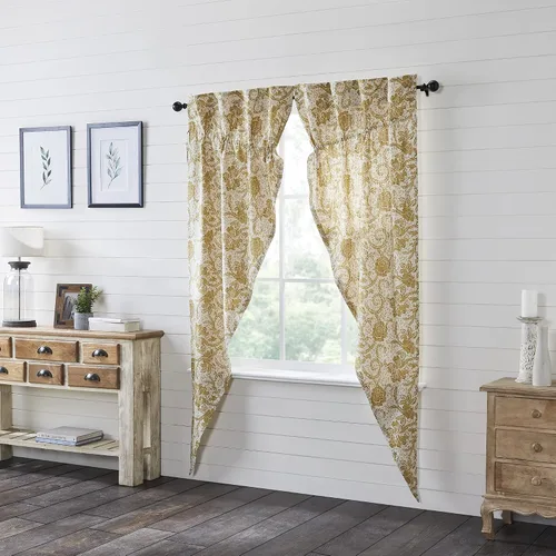 Vista 16 de VHC Brands Dorset Cortina de cenefa para ventana, floral, azul marino, 16 x 73 pulgadas