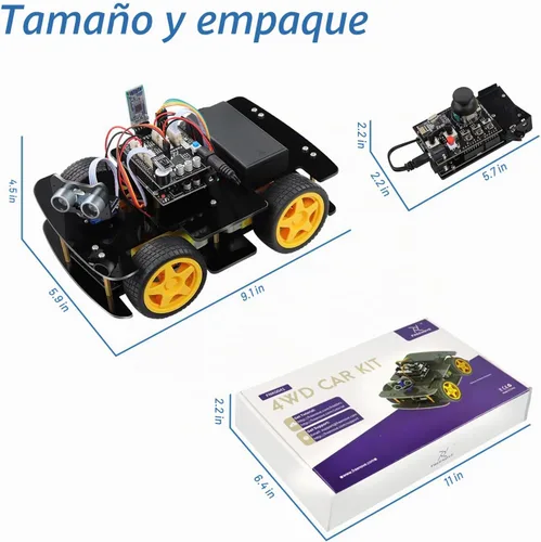 Vista 7 de Freenove Kit de coche 4WD con control remoto (compatible con Arduino IDE), seguimiento de línea, evitación de obstáculos, aplicación de control