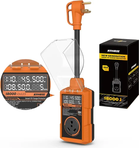 Vista 11 de Kohree Protector contra sobretensiones RV de 30 amperios, protección
