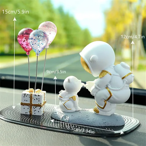 Vista 5 de Adornos lindos para parejas, decoración de automóvil, dibujos animados lindos, figuras de acción para parejas, adorno de globo, decoración de globo