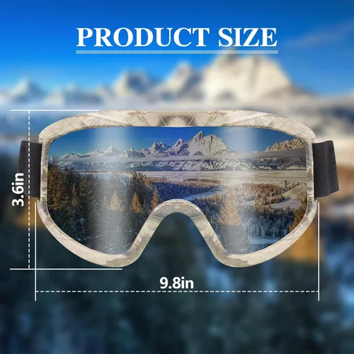 Vista 4 de Ski Goggles Motocross Bike Racing Skate Goggles Windproof Anti-Fog Glasses UV Protection for Women Men Adult