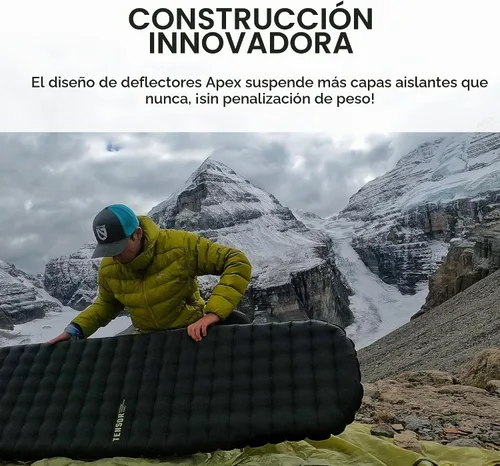 Vista 4 de NEMO Equipment Tensor Extreme - Colchoneta para dormir, color negro/brote de abedul/momia citron-regular