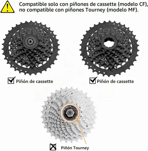 Vista 6 de QKURT Juego de herramientas de bloqueo de casete, herramienta de extracción de casete 2pcs herramienta de mantenimiento Freewheel