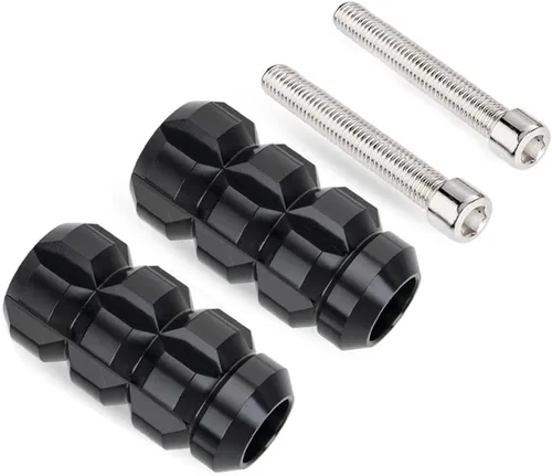 Vista 11 de Clavija de Cambio Palanca de Cambio de Motocicleta CNC Billet Negra Reposapiés Compatible con Harley Dyna Sportster Softail Street Road Glide Negro-a