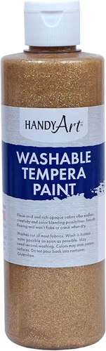 Vista 10 de Handy Art Pintura lavable con purpurina de 8 onzas, azul