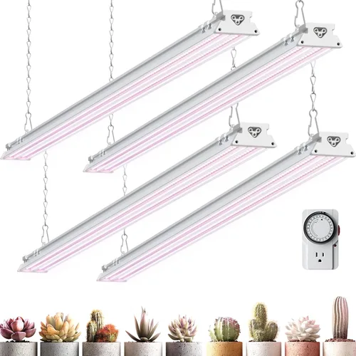 Vista 17 de Barrina TX-S60 Luz de crecimiento de 4 pies para plantas de interior, 240W (4 x 60W, equivalente a 1680W), alto PPFD, espectro completo con LEDs