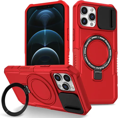 Vista 87 de Funda magnética para iPhone 11, soporte de anillo con ventana corrediza, funda protectora mate a prueba de golpes para iPhone 11 6.1, fundas