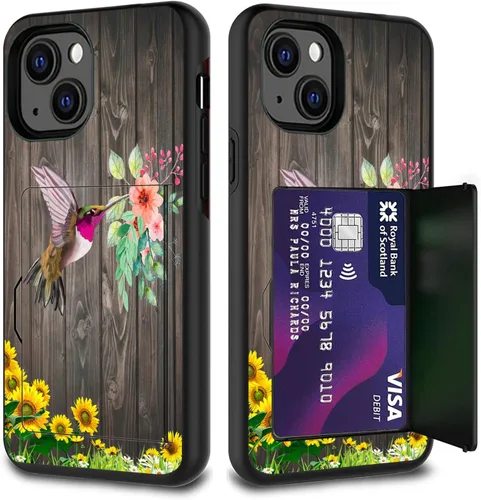 Vista 49 de Funda para tarjetas de crédito, doble capa híbrida a prueba de golpes, protección contra caídas con función atril para iPhone 17 de 6.3 pulgadas