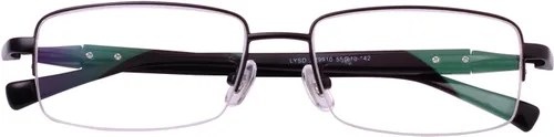 Vista 2 de Agstum Gafas ópticas de titanio con montura media montura 55-18-145 Negro