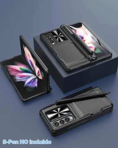Vista 7 de Viaotaily Funda para Galaxy Z Fold 3 con Soporte para Bolígrafo, Funda Fold 3 con Protección de Bisagra y Protector de Pantalla, Funda con Soporte