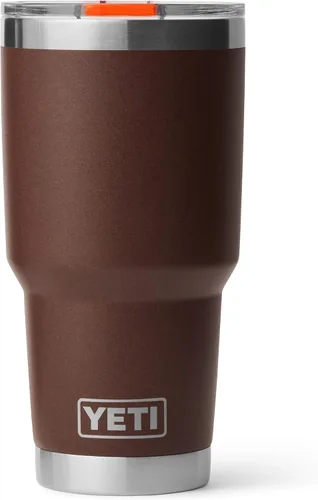 Vista 9 de YETI Rambler - Vaso de 30 oz, acero inoxidable, aislado al vacío con tapa MagSlider, color carmesí Amarillo