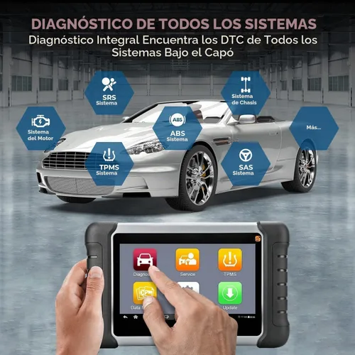 Vista 5 de Autel-Escáner TPMS MaxiCOM MK808S-TS, verificac./activac./reaprendizaje TPMS, programac. de sensores MX, diagnóstico de sistemas BT, prueba activa