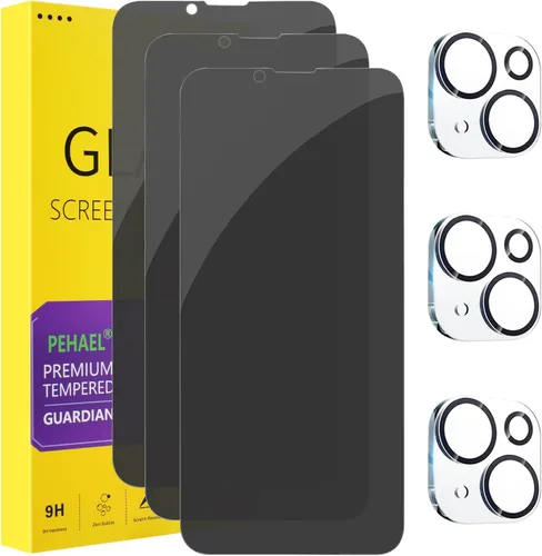Vista 19 de PEHAEL Paquete de 2 protectores de pantalla de privacidad para iPhone 11 Pro Max/iPhone Xs Max, película de vidrio templado antiespía, dureza 9H