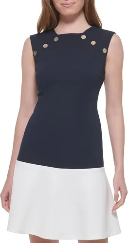 Vista 4 de Tommy Hilfiger Crepe de buceo sin mangas hasta la rodilla para mujer