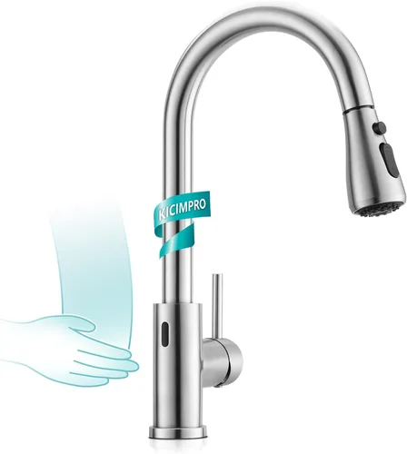 Vista 16 de Grifo de cocina Kicimpro de acero inoxidable con acabado negro mate RO, grifo de filtro de agua para fregadero de 0.59-1.37 pulgadas, grifo