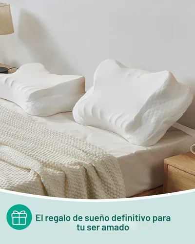 Vista 7 de Releep Almohada cervical ajustable, almohada ergonómica de enfriamiento para dormir lateral, almohada de soporte de cuello de contorno, almohada